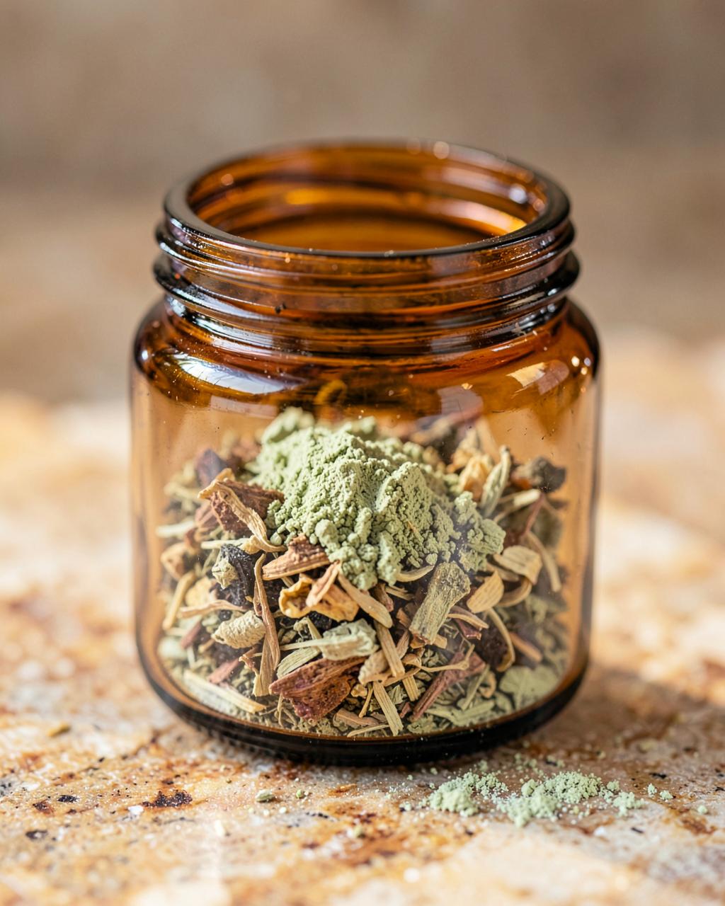 Functional wellness beverage ingredients arranged for flavor masking development