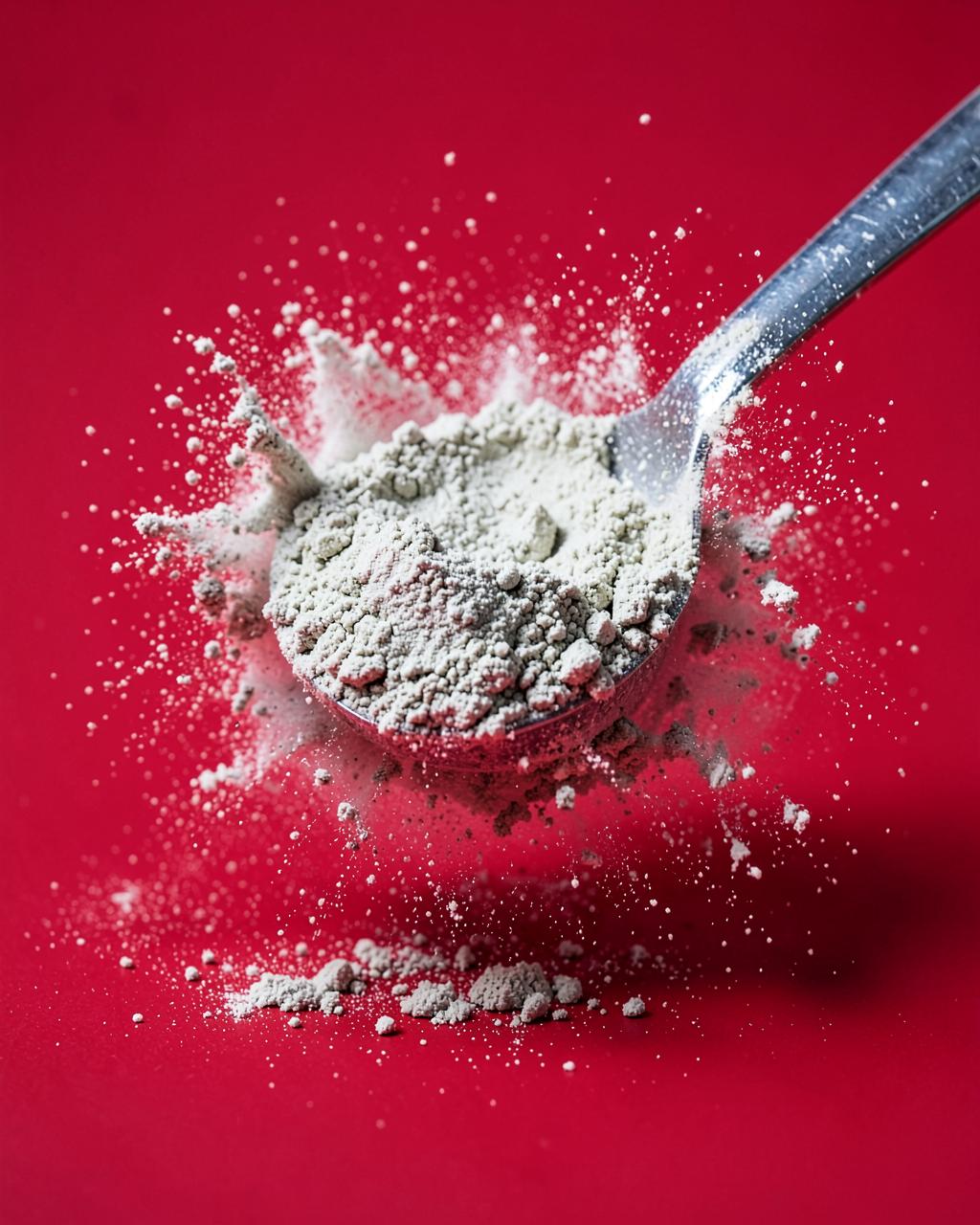 Scoop of pre-workout powder used in sports nutrition flavor systems development