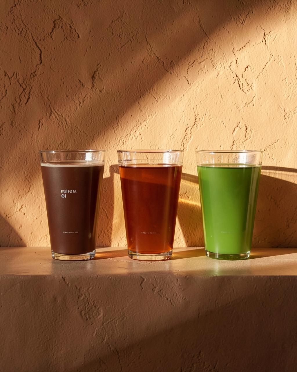 Functional wellness beverage styled with botanical ingredients
