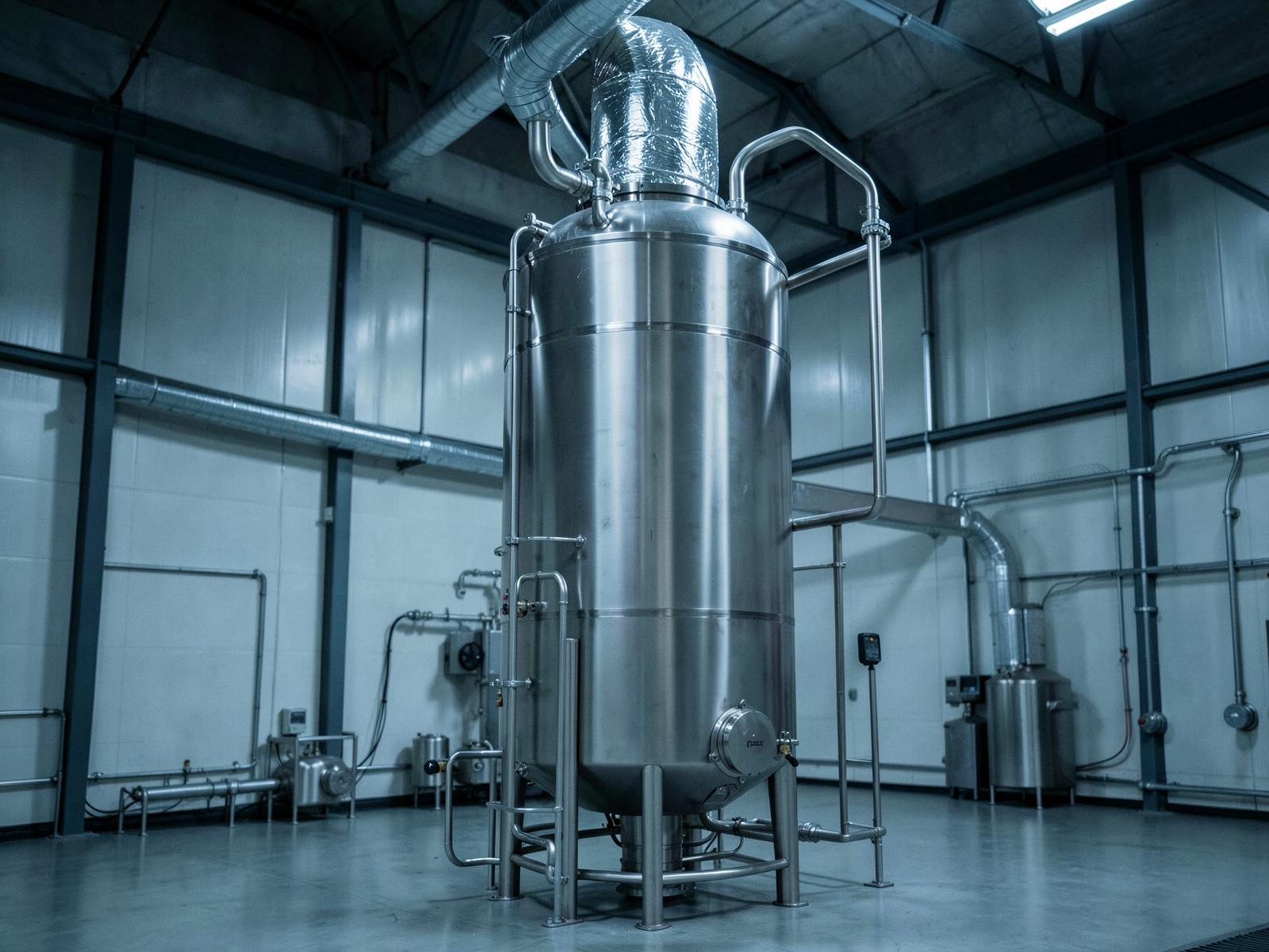 Spray-dried flavor powder scooped from a bulk container during powdered flavor development